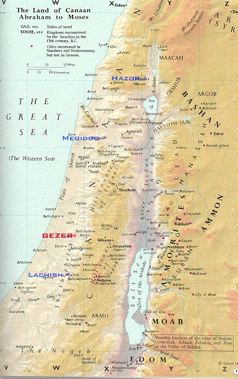 Map Of Israel Showing Megiddo