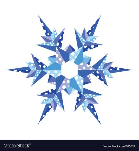 Origami snowflake Royalty Free Vector Image - VectorStock