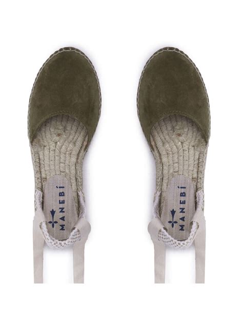 Espadryle Manebi Suede Flat Valenciana Espadrilles R 4 1 P0 Khaki