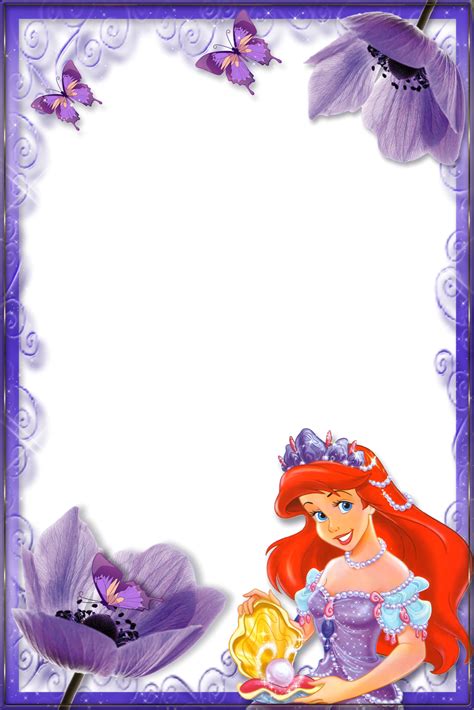 Download Hd Disney Princess Frames Png Download Ariel Transparent Png