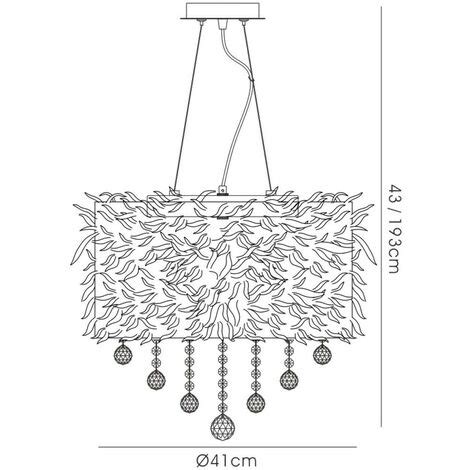 Inspired Diyas Ibis Plafonnier Avec Abat Jour En Plumes Roses