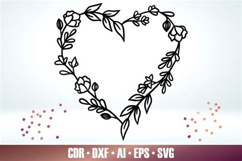 Floral Heart Svg Flowers Svg 10