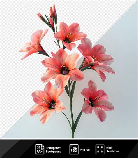 Unique ixia flower arrangement with pink and red flowers and green ...