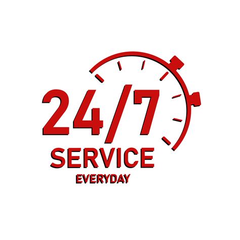 24x7 Service Everyday vector design 22659495 Vector Art at Vecteezy