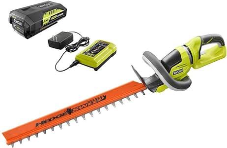 Amazon RYOBI RY40620 24 In 40 Volt Lithium Ion Cordless Hedge