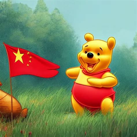 Winnie The Pooh Saluting The Chinese Flag Stable Diffusion Openart