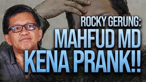 Live Rocky Gerung Mahfud Md Kena Prank Youtube