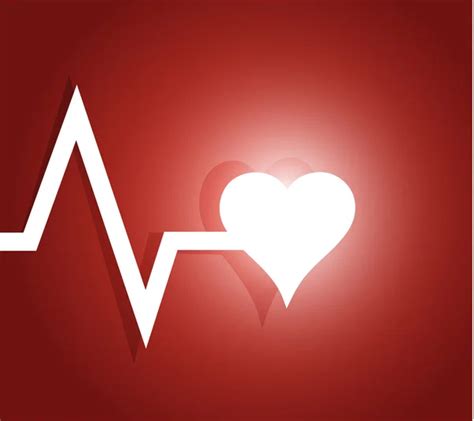 Illustration Depicting A Graph From A Heart Beat And A Heart Stock