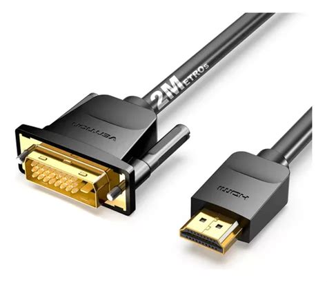 Cabo Hdmi dvi d 2 Metros Reforçado Plug Banhado Ouro Vention MercadoLivre