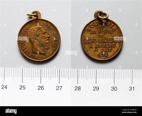 Belgian Medal Leopold Ii Visit To Anvers Subject Leopold Ii King Of