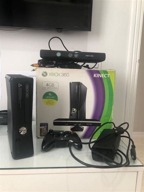 Xbox 360 Slim Bloqueado Console De Videogame Microsoft Usado