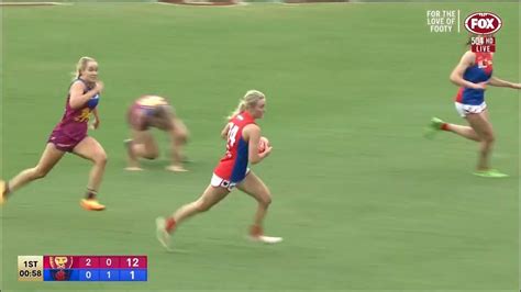 Epic Run Down Tackle Brisbane V Melbourne Aflw Grand Final Youtube