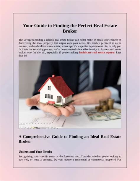 Ppt Your Guide To Finding The Perfect Real Estate Broker Powerpoint