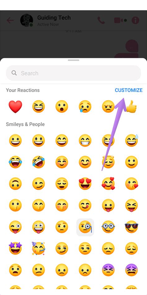 How to React to Messages in Facebook Messenger with Different Emojis