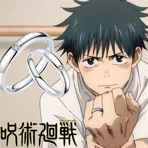 Anime Jujutsu Kaisen Rings Yuta Okkotsu Gojo Satoru Silver Color Finger