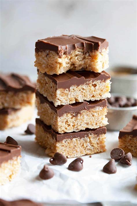 The Best Chocolate Peanut Butter Rice Krispie Treats Foodtasia