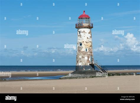 Talacre Beach Lighthouse Stock Photo - Alamy