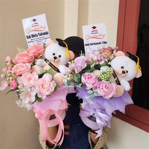 Jual Buket Bunga Buket Artificial Boneka Wisuda Bouquet Kaisha Ms