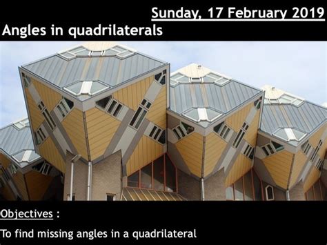 Angles in quadrilaterals | Teaching Resources