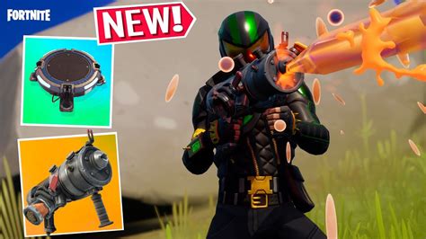 Fortnite Update Explosive Goo Gun Throwable Launch Pad Live Youtube