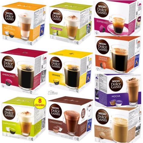 BEST SELLING NESCAFE DOLCE GUSTO COFFEE CAPSULES PODS 10 FLAVOURS 8 16