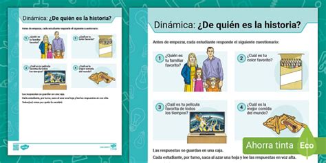 Dinámica primer día de clases De quién es la historia