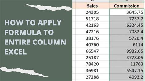 How To Apply Formula To Entire Column Excel Fill A Formula Down Into Adjacent Cells Earn And Excel