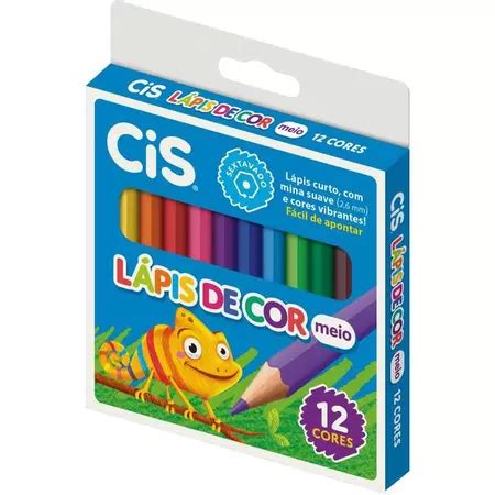 Lapis De Cor Curto Cis Cores Comprar Em Papeleco