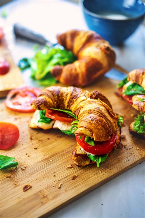 Caprese Croissant Sandwich Step By Step Picture Video Recipe My