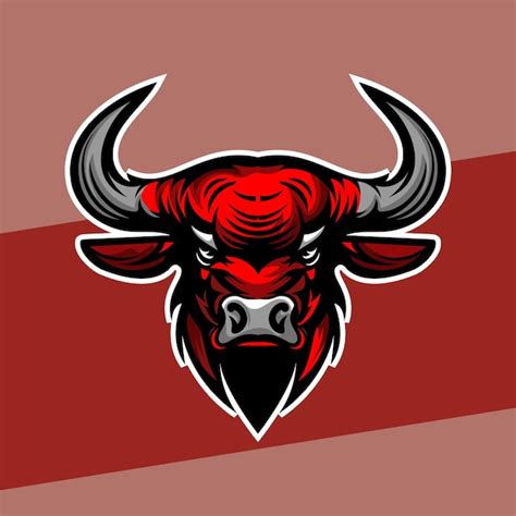 Premium Vector Mad Bull Head Mascot Esport Logo Of A Angry Bull Head