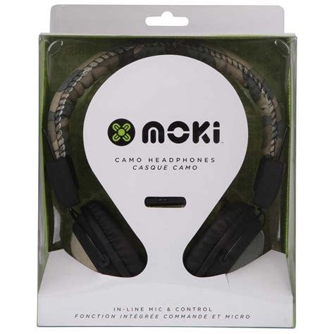 Moki Camo Headphones Green Big W