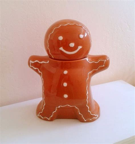 Gingerbread Man Cookie Jar Hartstone Potteries Usa Early Etsy