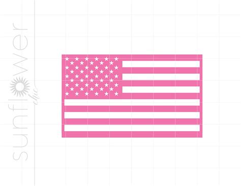 Pink American Flag Svg Pink Us Flag Svg United States Flag Etsy