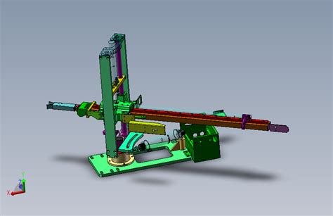 K7923 气缸取料机械手带取出旋转上下功能 Solidworks 2013 模型图纸下载 懒石网