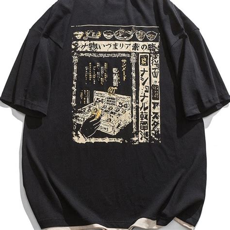 Japanese Retro Oversized T Shirt Etsy