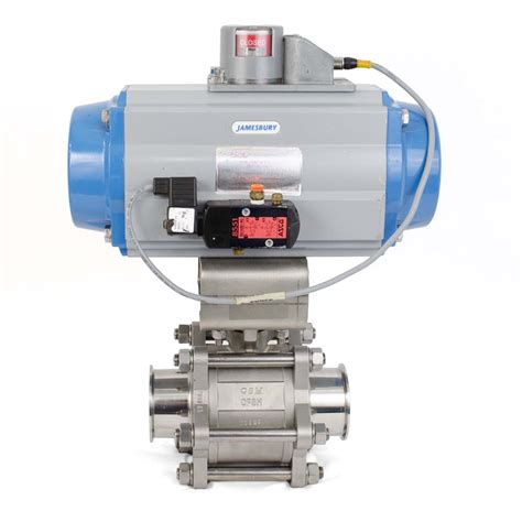 QSM Tru Flow 3 CF8M SS 1000 WOG Actuated Ball Valve Tri Clamp High