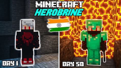 I SURVIVED 100 DAYS IN HEROBRINE WORLD MINECRAFT HARDCORE YouTube