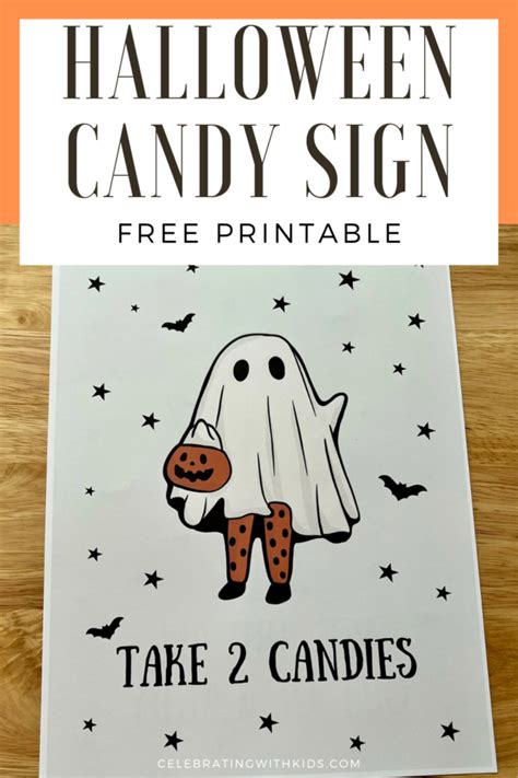 Halloween Candy Sign - Free Printable! - Celebrating with kids