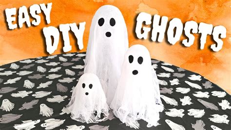 How To Make Floating Ghosts Diy Ghost Decoration Tutorial Easy And Cheap Homemade Halloween