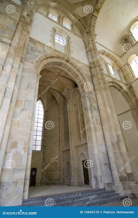 interior abbey cluny stock photo image  church arches