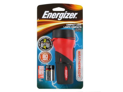 Energizer Weatheready Compact LED Flashlight 50 Lumens Uses 2 X AAs