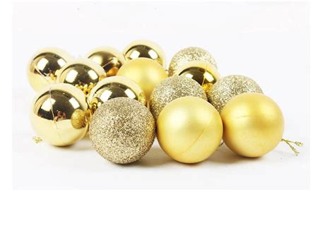 Kit Bolas de Natal 6cm 10 Peças Dourado Elo7