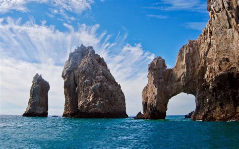 rock formation at the sea #sea #rock #arch #cliff #island #beach # ...