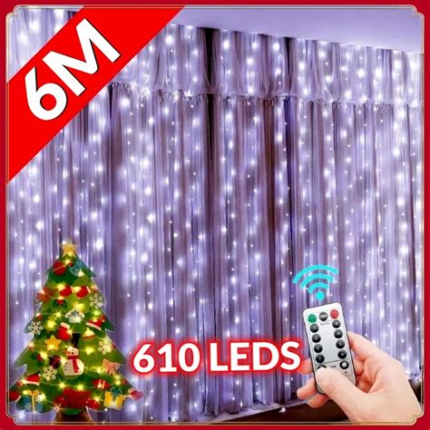 6M3M 610 LED Cortina luz cortina romântica para casamento de natal ao