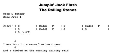 The Rolling Stones Jumpin Jack Flash Guitar Lesson Tab And Chords