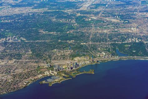 Aerial View Of The Humber Bay Park East And Toronto Area Cityscape