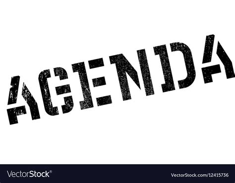 Agenda Stamp Rubber Grunge Royalty Free Vector Image