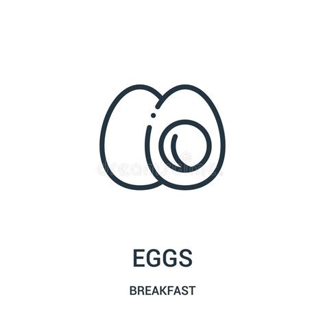 Vector Del Icono De Los Huevos De La Colecci N Del Desayuno L Nea Fina