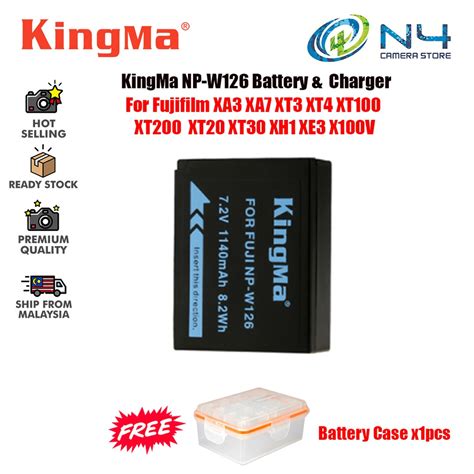 KingMa Camera Battery NP W126 W126S Dual Charger Set For Fujifilm XA3