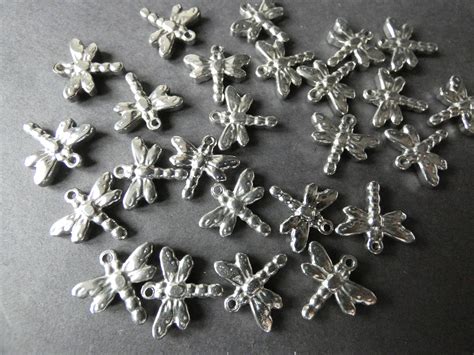 X Mm Stainless Steel Dragonfly Charms Steel Pendants Antiqued